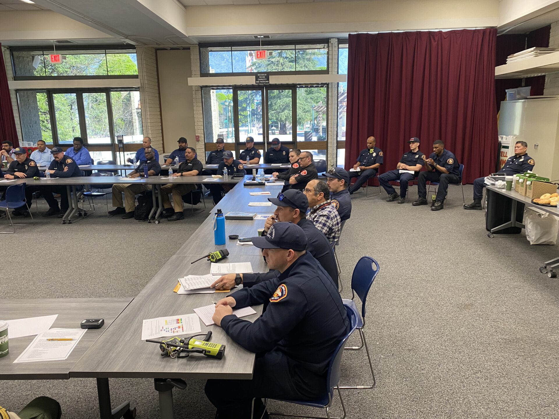 On Tuesday, March 25, 2025, the County of Los Angeles Fire Department (LACoFD) hosted a Metro Gold Line tabletop exercise at the City of Glendora’s Emergency Operations Center.
