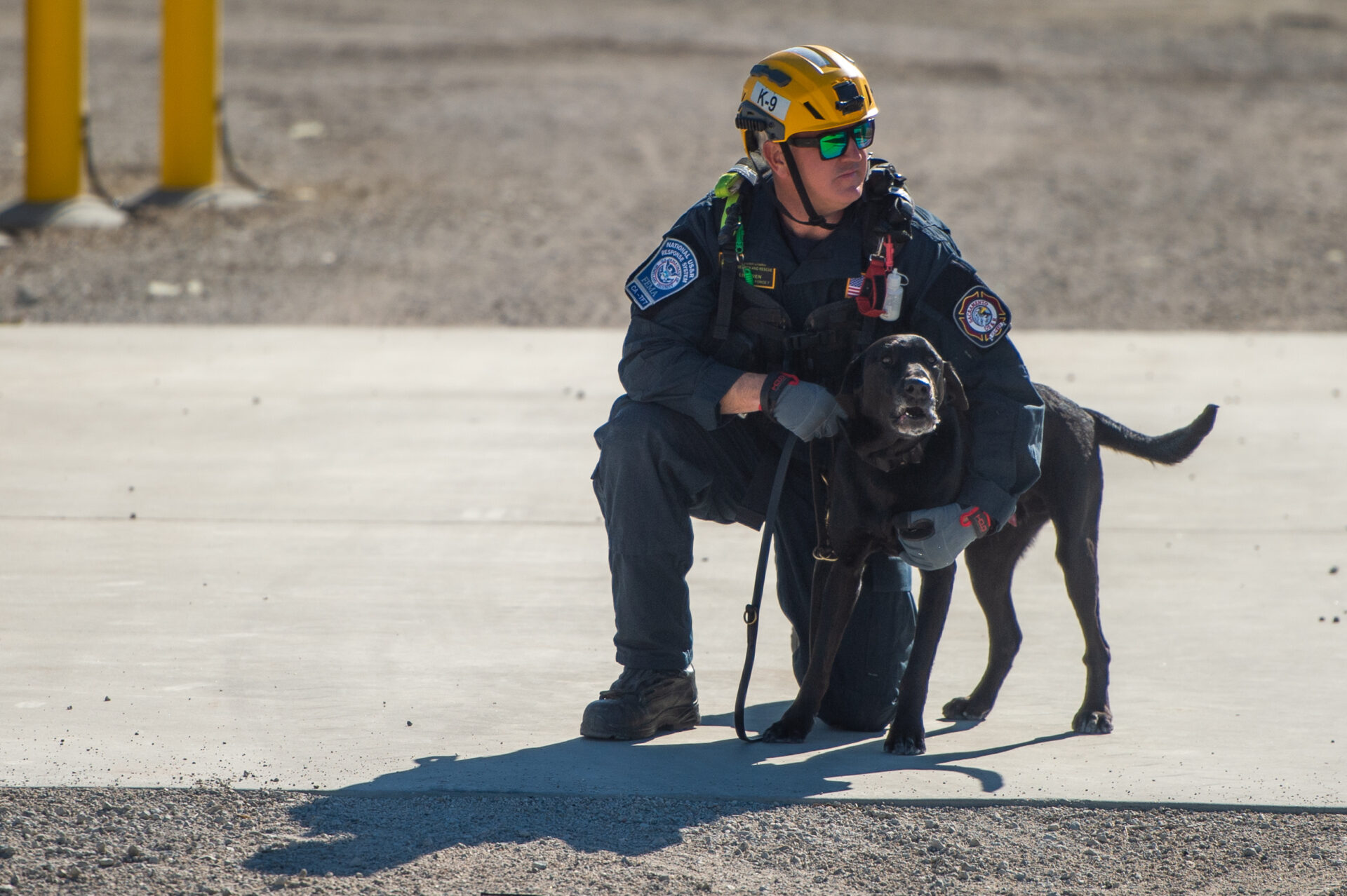 On Saturday, April 19, 2025, urban search and rescue canine teams came together for a collaborative effort between the Department and our partners at the Search Dog Foundation (SDF) at the Del Valle Regional Training Center in Castaic.