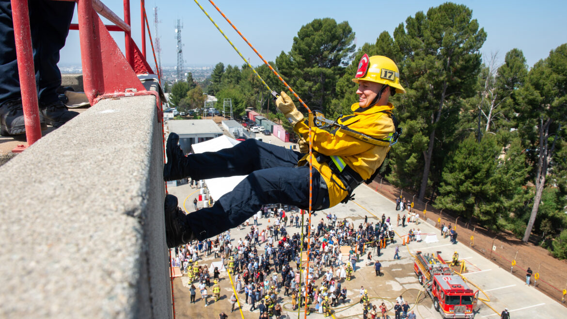 On Friday, May 23, 2025, the County of Los Angeles Fire Department (LACoFD) hosted a formal graduation ceremony to celebrate Recruit Academy 176 at the Cecil R. Gehr Memorial Combat Training Center in unincorporated East Los Angeles.