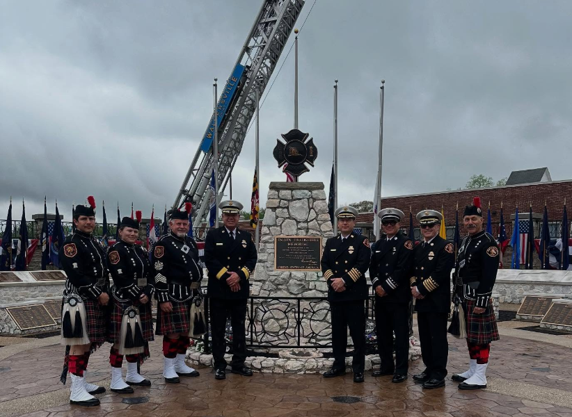County of Los Angeles Fire Chief Anthony C. Marrone was joined by Los Angeles County Firefighters’ Memorial Committee Chair Brian Martin, along with Department Chaplains, the Honor Guard, and Pipes and Drums at the 44th Annual National Fallen Firefighters Foundation (NFFF) Memorial in Emmitsburg, Maryland.