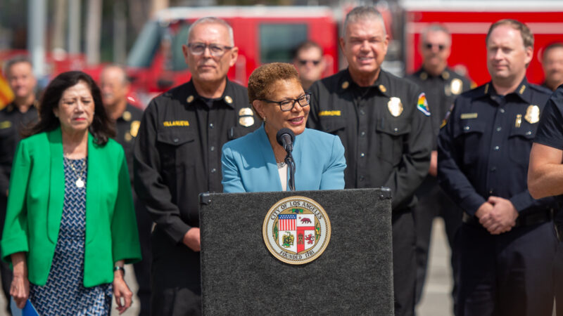 On Wednesday, June 25, 2025, County of Los Angeles Fire Department (LACoFD) Fire Chief Anthony C. Marrone joined Los Angeles Fire Department (LAFD) Interim Fire Chief Ronnie Villanueva, Los Angeles City Mayor Karen Bass, Los Angeles County First District Supervisor Hilda Solis, UCLA Health Regional Burn Center Dr. Edwin Garcia, and other public safety officials for the joint LACoFD-LAFD annual Fireworks Safety Press Conference.