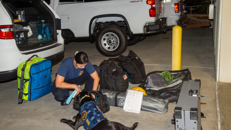 LACoFD’s Canine Teams Activated to Assist in the Aftermath of Catastrophic Flooding Impacting Central Texas