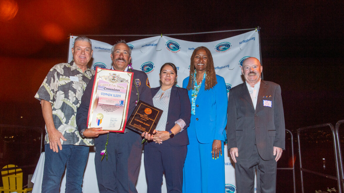 The County of Los Angeles Fire Department’s (LACoFD) Lifeguard Division recognized Lifeguard Division team members, public safety and Los Angeles County partners, and retirees at the annual Lifeguard Medal of Valor Ceremony. for their extraordinary acts of bravery and outstanding service.