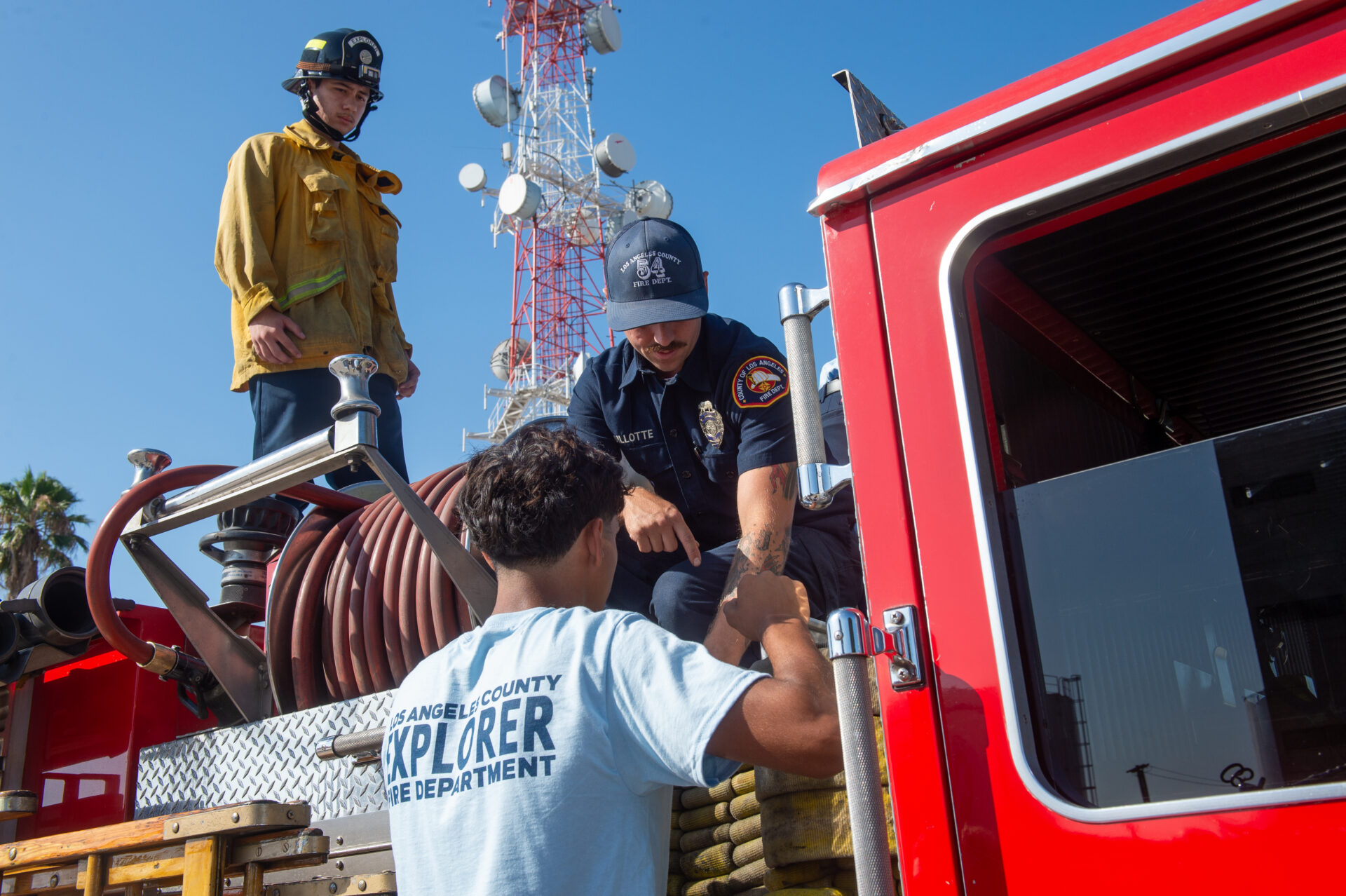 The County of Los Angeles Fire Department’s (LACoFD) Fire Explorer Program hosted a two-day Orientation for 145 incoming Explorers at the Cecil R. Gehr Fire Combat Training Center in unincorporated East Los Angeles on August 9, and 10, 2025.