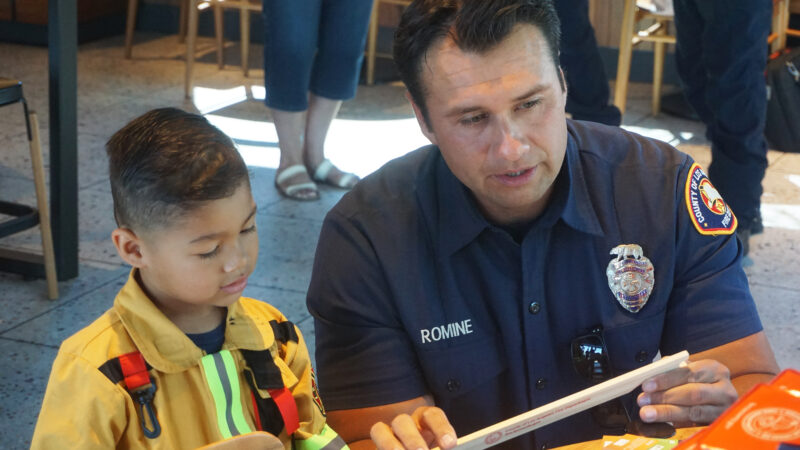 On Thursday, July 24, 2025, the County of Los Angeles Fire Department (LACoFD) Division II team partnered with the City of Baldwin Park to host Coffee with a Firefighter for a morning of learning, community engagement, and fun at Starbucks.