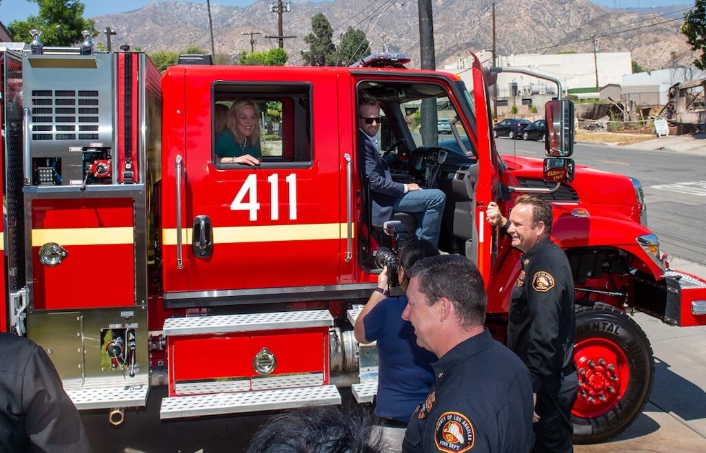 The County of Los Angeles Fire Department (LACoFD) received a generous donation of a new Type 3 engine from Philip Morris International (PMI) U.S. business.