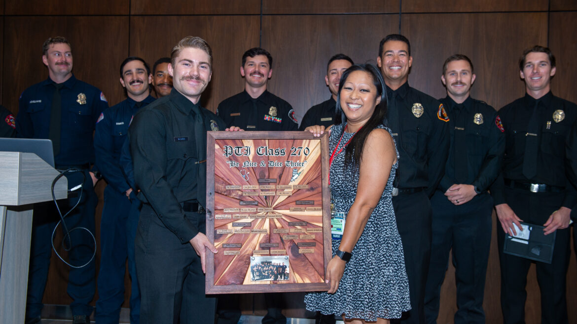 The County of Los Angeles Fire Department (LACoFD) honors the achievements of seven team members who successfully graduated from the Paramedic Training Institute (PTI) on Thursday, September 4, 2025, at the El Camino Community College in Torrance.