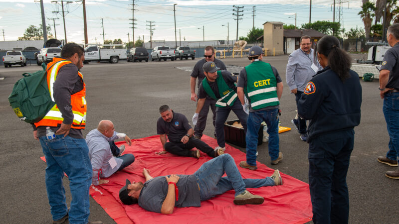 The County of Los Angeles Fire Department (LACoFD) extends its heartfelt congratulations to the 44 California Water Service personnel who recently completed the rigorous 20-hour Federal Emergency Management Agency Community Emergency Response Team (CERT) training in the City of Commerce.
