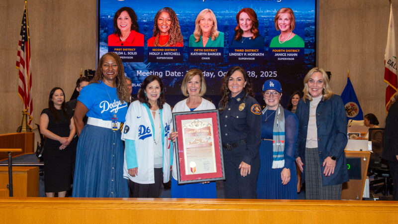 On Tuesday, October 28, 2025, during the presentation portion of the Board of Supervisors meeting, Los Angeles County Second District Supervisor Holly J. Mitchell honored the County of Los Angeles Fire Department (LACoFD) Lifeguard Division for their recent accomplishments at the biennial Wieland Shield Lifeguard Competition. Additionally, Fourth District Supervisor Janice Hahn honored Fire Captain (Captain) Sheila Kelliher-Berkoh on her recent retirement and Fire Fighter Specialist (FFS) John Pfau as the 2025 Perpetual Fire Prevention Award of Excellence honoree.