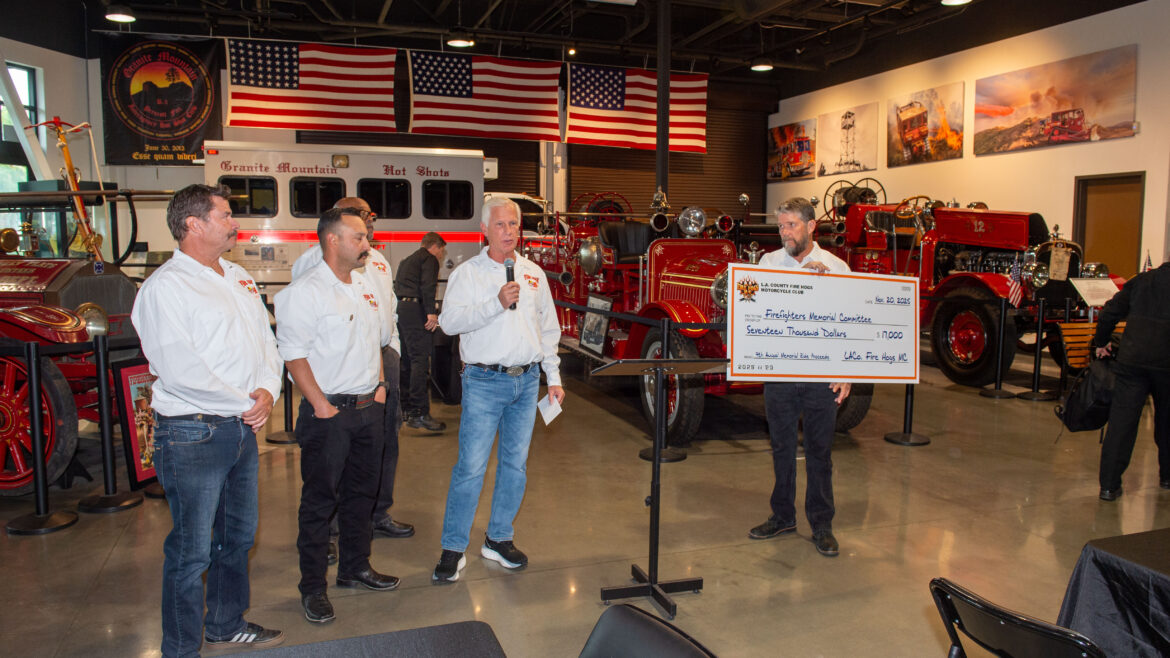 On Thursday, November 20, 2025, the Los Angeles County Fire Museum (Fire Museum) graciously hosted the Family Support Group (FSG) and the County of Los Angeles Fire Department (LACoFD) Fire Hogs Motorcycle Club (Fire Hogs) for a beautiful fall luncheon.