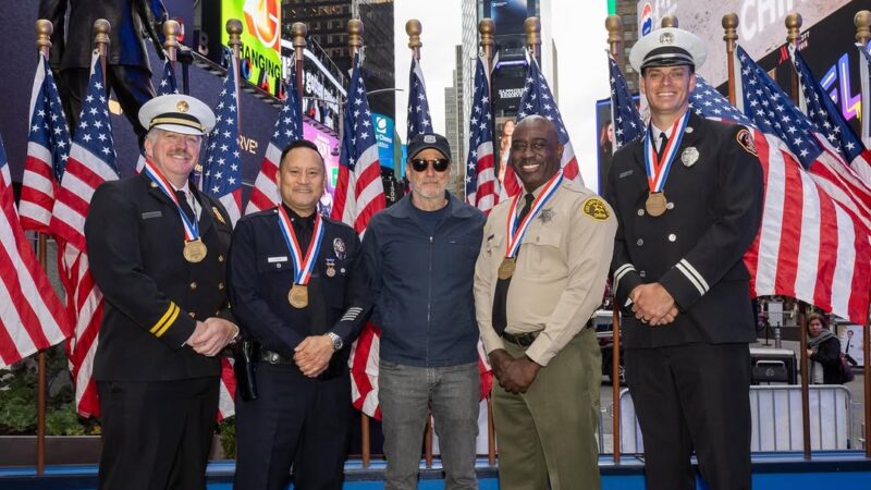 On Tuesday, October 28, 2025, County of Los Angeles Fire Chief Anthony C. Marrone attended the First Responders Children’s Foundation’s (FRCF) National First Responders Day Ceremony held in Times Square in the City of New York.