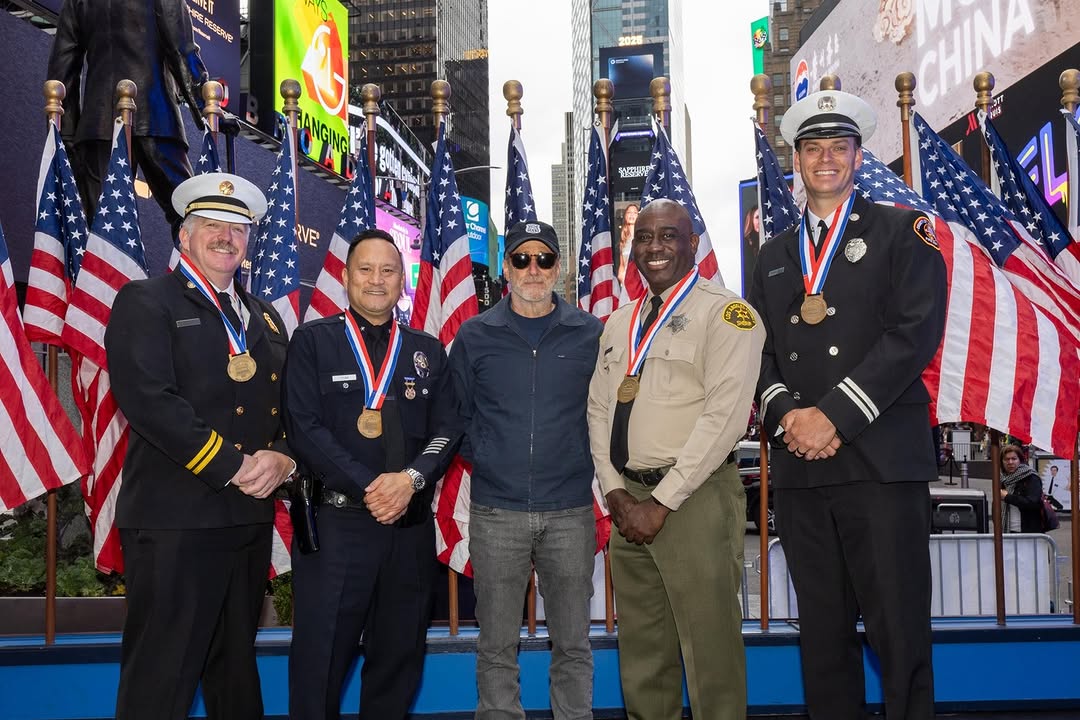 On Tuesday, October 28, 2025, County of Los Angeles Fire Chief Anthony C. Marrone attended the First Responders Children’s Foundation’s (FRCF) National First Responders Day Ceremony held in Times Square in the City of New York.