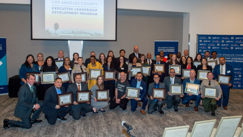 On Wednesday, December 10, 2025, the Los Angeles County Department of Human Resources recognized County of Los Angeles Fire Department (LACoFD) Deputy Fire Chief Robert Harris, Assistant Fire Chief Derrick Chapman, and Division Manager Sonia Gutierrez for having successfully completed the Executive Leadership Development Program (ELDP).
