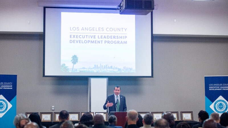 On Wednesday, December 10, 2025, the Los Angeles County Department of Human Resources recognized County of Los Angeles Fire Department (LACoFD) Deputy Fire Chief Robert Harris, Assistant Fire Chief Derrick Chapman, and Division Manager Sonia Gutierrez for having successfully completed the Executive Leadership Development Program (ELDP).