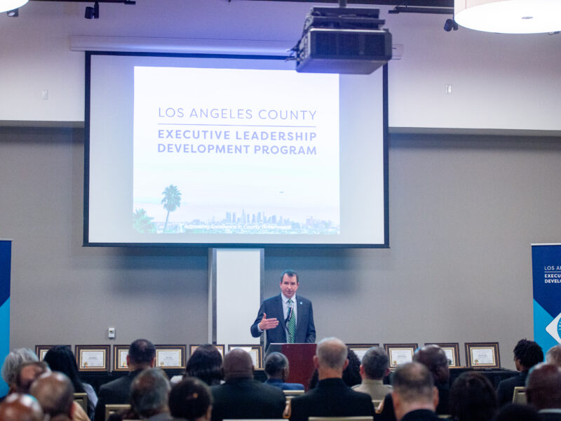 On Wednesday, December 10, 2025, the Los Angeles County Department of Human Resources recognized County of Los Angeles Fire Department (LACoFD) Deputy Fire Chief Robert Harris, Assistant Fire Chief Derrick Chapman, and Division Manager Sonia Gutierrez for having successfully completed the Executive Leadership Development Program (ELDP).