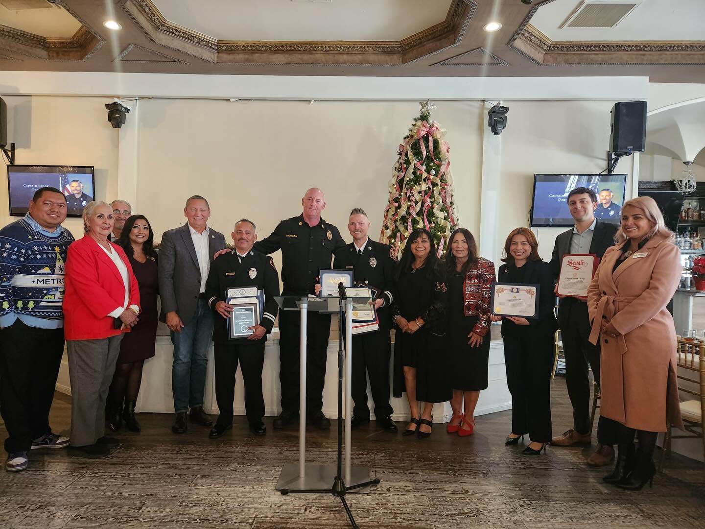 On Friday, December 5, 2025, the Pomona Chamber of Commerce hosted their annual Holiday for Heroes Luncheon at the Fuego Metro Events Center in the City of Pomona.