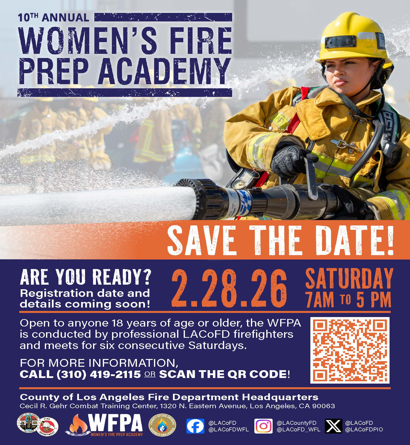 Women's Fire Prep Academy 2026 Save the Date Flyer