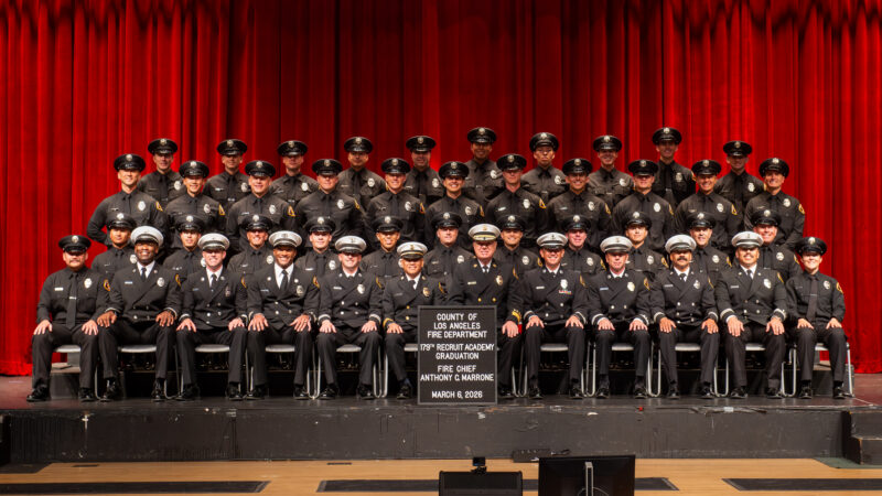 On Friday, March 6, 2026, the County of Los Angeles Fire Department (LACoFD) celebrated the graduation of Recruit Class 179 at East Los Angeles College’s Rosco C. Ingalls Auditorium.