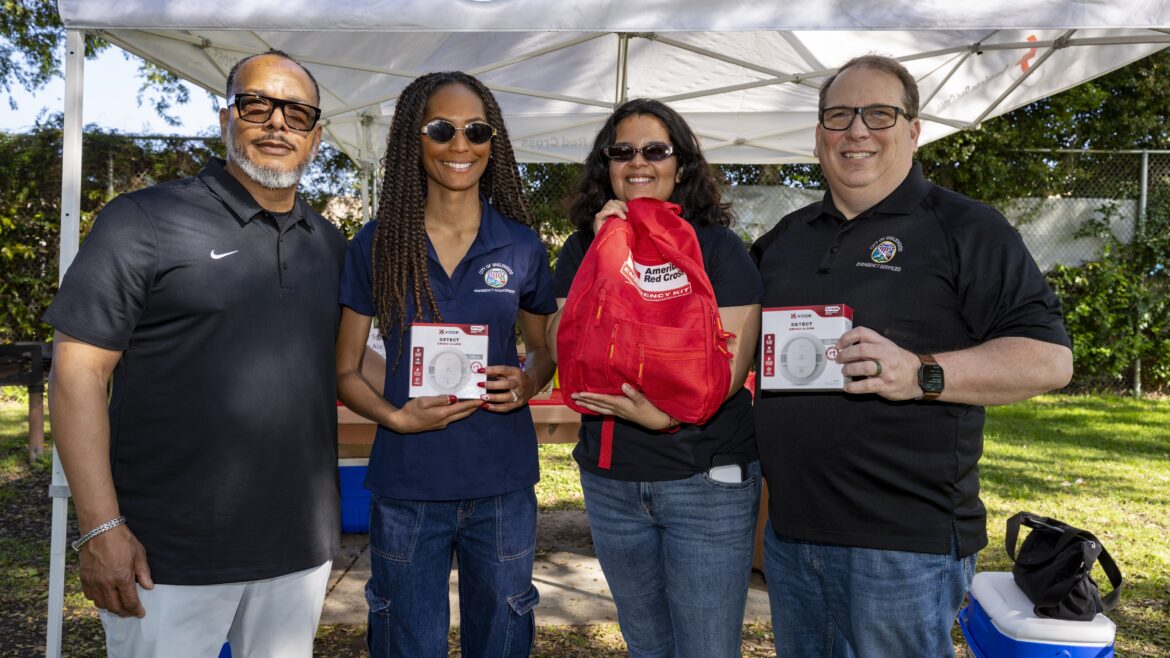 On Saturday, February 28, 2026, County of Los Angeles Fire Department (LACoFD) Engine 18 joined the American Red Cross “Sound the Alarm” event in the City of Inglewood. The “Sound the Alarm” campaign is a nationwide campaign that includes free smoke alarms, home installation, and education families about home fire safety.