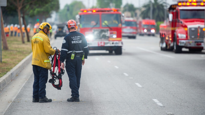 On Sunday, March 22, 2026, the County of Los Angeles Fire Department (LACoFD) participated in the Alameda Corridor Transportation Authority's (ACTA) annual training exercise.
