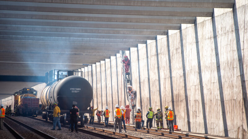 On Sunday, March 22, 2026, the County of Los Angeles Fire Department (LACoFD) participated in the Alameda Corridor Transportation Authority's (ACTA) annual training exercise.