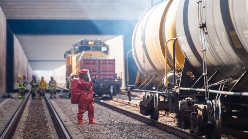 On Sunday, March 22, 2026, the County of Los Angeles Fire Department (LACoFD) participated in the Alameda Corridor Transportation Authority's (ACTA) annual training exercise.