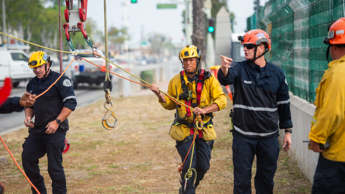 On Sunday, March 22, 2026, the County of Los Angeles Fire Department (LACoFD) participated in the Alameda Corridor Transportation Authority's (ACTA) annual training exercise.