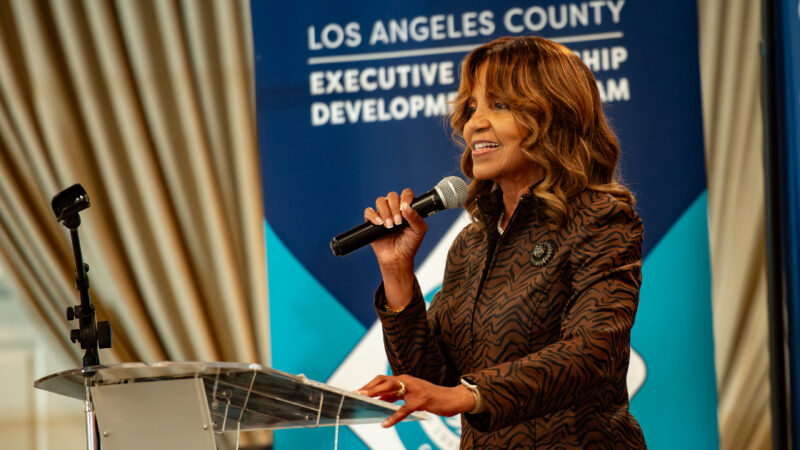 On Thursday, May 14, 2026, Fire Chief Anthony C. Marrone joined with County peers at The Huffington Center in Los Angeles to celebrate graduates of the Los Angeles County Department of Human Resources (DHR) Executive Leadership Development Program (ELDP).