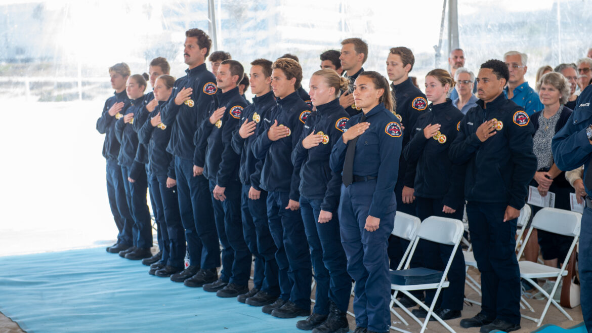 On Thursday, May 21, 2026, the County of Los Angeles Fire Department (LACoFD) joined with leadership, family, and friends to celebrate 36 graduates of Ocean Lifeguard Academy 45 at the Dockweiler Youth Center in Playa del Rey.