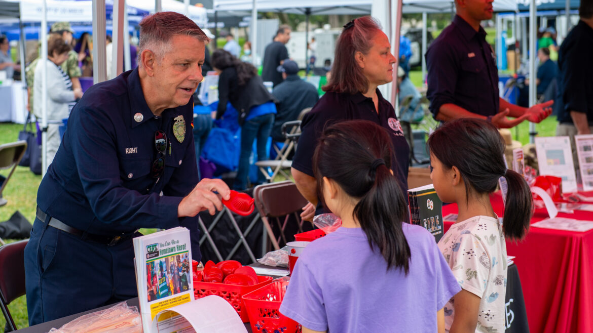 The County of Los Angeles Fire Department was proud to join County of Los Angeles Fifth District Supervisor Kathryn Barger at the 28th Annual Tribute to Veterans and Military Families event on Saturday, May 23, 2026 at the Arcadia County Park.