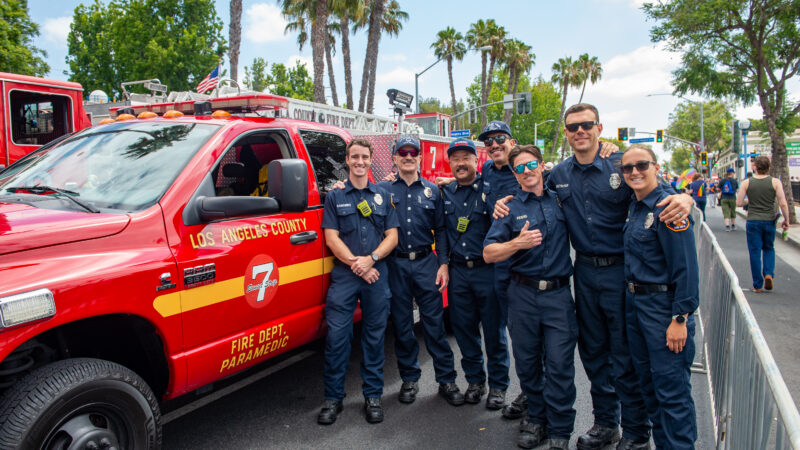 On Sunday, June 7, 2026, County of Los Angeles Fire Department and Stonewall Alliance members participated in the annual West Hollywood Pride Parade.