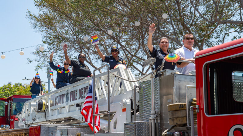 On Sunday, June 7, 2026, County of Los Angeles Fire Department and Stonewall Alliance members participated in the annual West Hollywood Pride Parade.