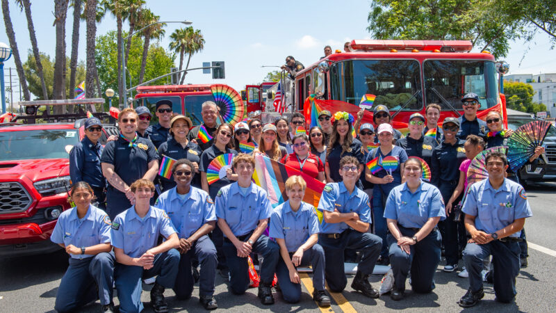 On Sunday, June 7, 2026, County of Los Angeles Fire Department and Stonewall Alliance members participated in the annual West Hollywood Pride Parade.