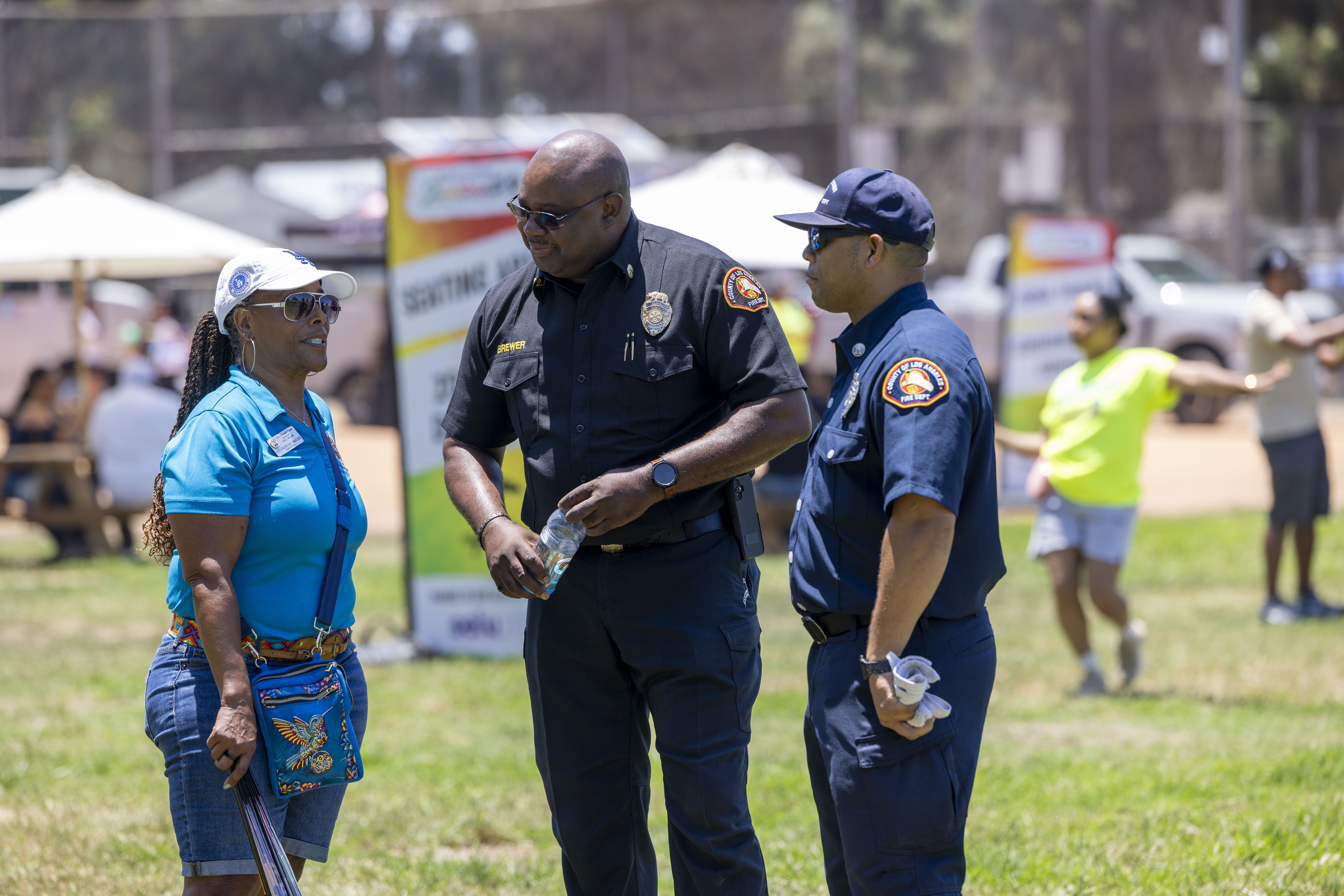 The County of Los Angeles Fire Department (LACoFD) joined the Los Angeles County Stentorians and partner County departments at the 6th Annual Juneteenth Celebration and Resource Fair hosted by Los Angeles County Second District Supervisor Holly J. Mitchell.
