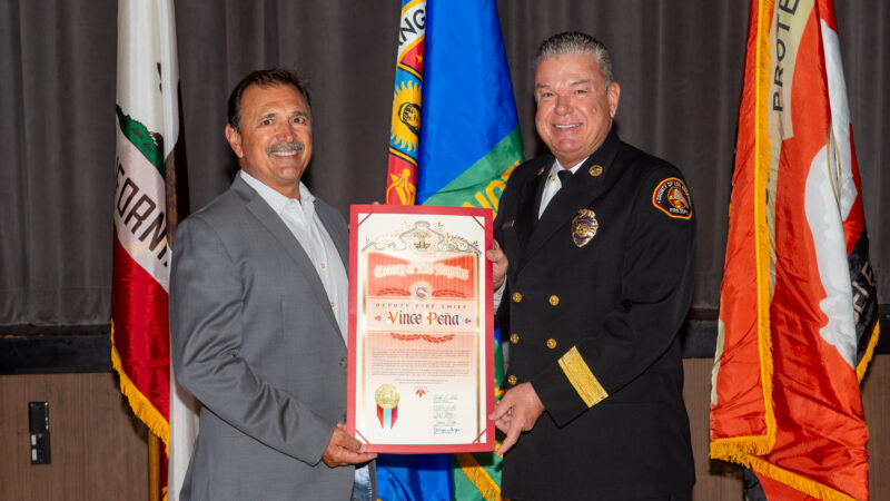 On Thursday, August 27, 2026, the County of Los Angeles Fire Department (LACoFD) held a Promotional Ceremony at the Hacienda Heights Community and Recreation Center.
