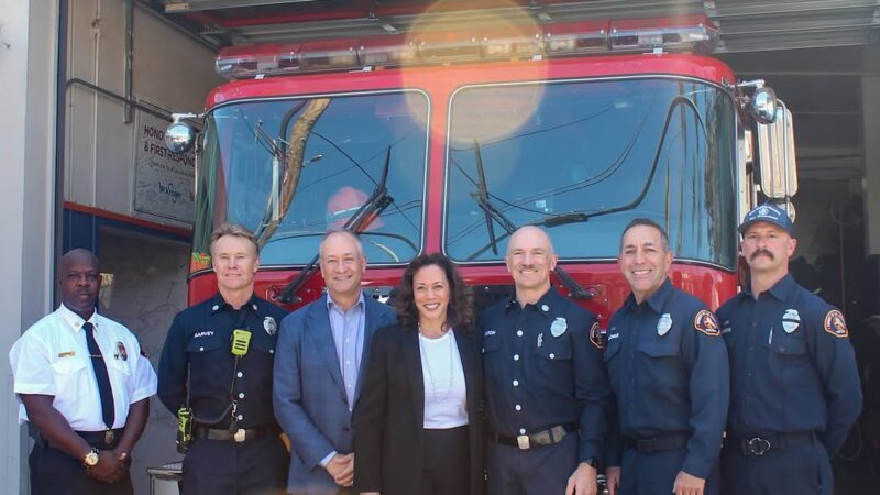 Following a visit to Pepperdine University’s "Waves of Flags" 9/11 memorial, Former Vice President Kamala Harris and Second Gentleman Doug Emhoff visited County of Los Angeles Fire Department (LACoFD) Station 88 in Malibu on Friday, September 11, 2026. 